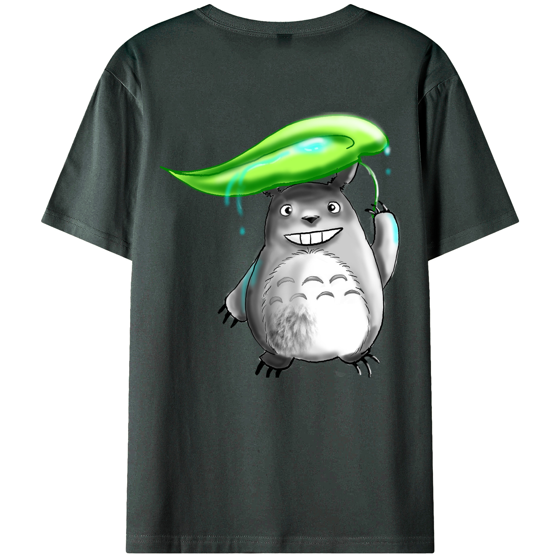 （画像用） となりのトトロ 草壁メイ 草壁サツキ My Neighbor Totoro Satsuki Kusakabe Mei Kusakabe 綿100％ メンズ半袖Tシャツ（バックプリント） 通気性